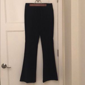 Olivia Palermo X Banana Republic Navy flare lace up, tuxedo stripe trousers